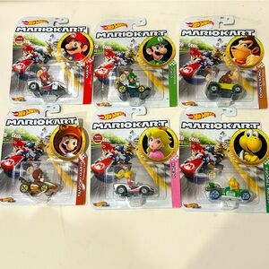 Hot Wheels Bundle of 6 Mario Kart Vehicles
